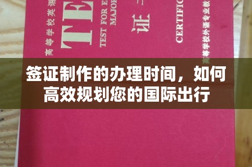 江汉签证制作的办理时间，如何高效规划您的国际出行